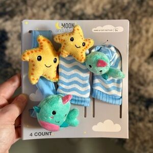 MOON & STARS hand and foot rattles